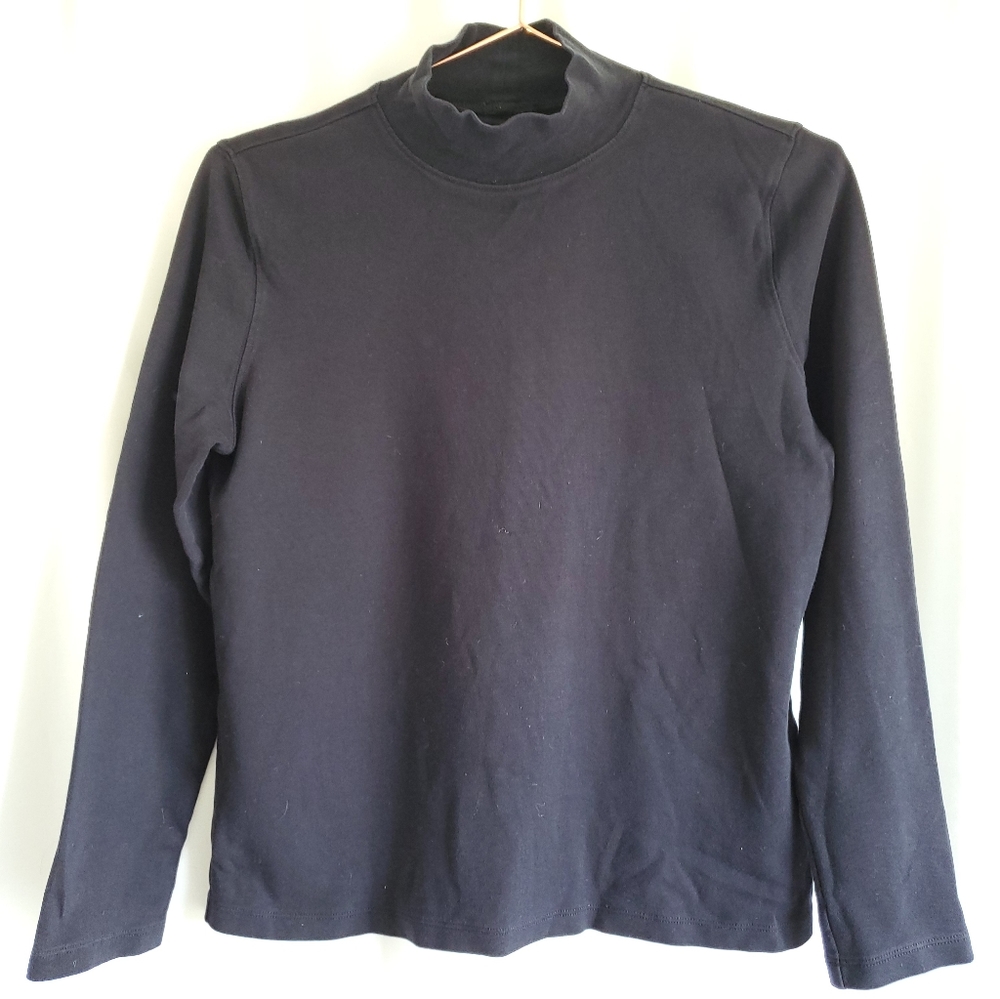 Black mock turtle neck